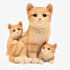Cat Family 15cm Figurine BB757