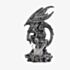Mystic Legends Silver Dragon With Light Large Figurine 69537
