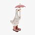 Polka Dot Umbrella Duck Pink Figurine 290525