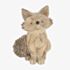 Woodgrain Pals Fox Sitting Ornament 362326