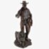 Bronze Cowboy And Dog Figurine 352530