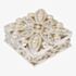 Silver & Pearl Crystal Flower Trinket Box 15173