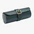 WOLF Racing Green Leather Triple Watch Roll 792941