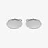 Sterling Silver Lined Edge Oval Engraveable Cufflinks 70-7016