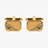 Gold Plated Engraved Cut Corner Rectangular Engraveable Cufflinks 90-3000