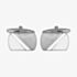 Dual Finish Brushed & Shiny Cufflinks 90-1129