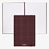 BOSS Checkered Burgundy Lined A5 Notebook HNH624RL