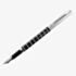 Black & Chrome Checkerboard Fountain Pen P-07
