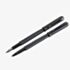 Black Ribbed Fountain & Rollerball Pen Set PS-04