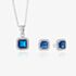 Silver Blue Cushion Crystal Gift Set 16S44KY2