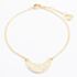 Rachel Galley Gold Plated Hammered Moon Chain Bracelet 3168989