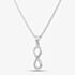 Sterling Silver Cubic Zirconia Pave Infinity Pendant Necklace 