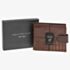 Equilibrium Mens Brown Crocodile Leather Wallet 289921