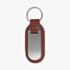 Brown Leather and Stainless Steel Engraveable Keyring K-23