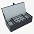 Black Leatherette Cufflink & Watch Box AC-0008