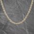 Pre-Owned 9ct Two Colour Gold Double 18 Inch Curb Chain 41041939