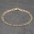 Pre-Owned 9ct Yellow Gold 8.5 Inch Figaro Chain Bracelet 41081299