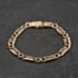 Pre-Owned 9ct Yellow Gold Bar & Curb 8 Inch Flat Link Chain Bracelet 41081305