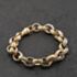 Pre-Owned 9ct Two Colour Gold Cubic Zirconia 8 Inch Belcher Chain Bracelet 41081313