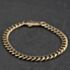 Pre-Owned 9ct Yellow Gold Cubic Zirconia Set Clasp 8 Inch Curb Chain Bracelet 41081321