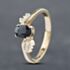 Pre-Owned 9ct Yellow Gold Sapphire & Cubic Zirconia Dress Ring 41102670