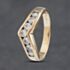 Pre-Owned 9ct Yellow Gold Cubic Zirconia Channel Set Half Wishbone Ring 41102914