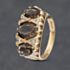 Pre-Owned 9ct Yellow Gold Smokey Quartz & White Spinel Seven Stone Ring 41102921