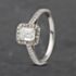 Pre-Owned Platinum Certificated Emerald Cut Labgrown Diamond Cluster Ring 41103003