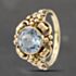 Pre-Owned 14ct Yellow Gold Synthetic Blue Spinel Ornate Dress Ring 41103054