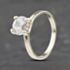 Pre-Owned 9ct White Gold Cubic Zirconia Four Claw Solitaire Ring 41103120