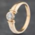 Pre-Owned 9ct Yellow Gold Cubic Zirconia Rubover Set Solitaire Ring 41103164