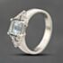 Pre-Owned 9ct White Gold Blue Topaz & Cubic Zirconia Seven Stone Ring 41103405