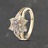 Pre-Owned 9ct Yellow Gold Amethyst & Rainbow Crystal Flower Cluster Ring 41103511