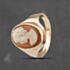Pre-Owned 9ct Yellow Gold Cameo Oval Dress Ring 41103529