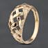Pre-Owned 9ct Yellow Gold Lattice Design Signet Ring 41103556