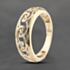 Pre-Owned 9ct Two Colour Gold Open Work Patterned Band Ring 41103638