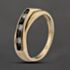 Pre-Owned 9ct Yellow Gold Sapphire & Cubic Zirconia Crossover Half Eternity Ring 41103690