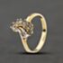 Pre-Owned 9ct Two Colour Gold Blue Topaz & Cubic Zirconia Twist Dress Ring 41103739