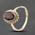 Pre-Owned 9ct Yellow Gold Garnet Oval Dress Ring 41103804