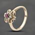 Pre-Owned 9ct Yellow Gold Synthetic Ruby & Cubic Zirconia Cluster Ring 41103816