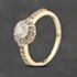 Pre-Owned 9ct Yellow Gold Cubic Zirconia Halo Cluster Ring 41103831