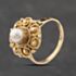 Pre-Owned Yellow Gold Cultured Pearl Ornate Dress Ring 41103839