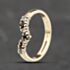 Pre-Owned 9ct Yellow Gold Garnet & Cubic Zirconia Half Wishbone Ring 41103868
