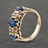 Pre-Owned 9ct Yellow Gold Blue Spinel & White Spinel Seven Stone Ring 41103932