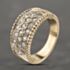 Pre-Owned 9ct Yellow Gold Cubic Zirconia Pave Dress Ring 41103937