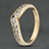Pre-Owned 9ct Yellow Gold Cubic Zirconia Wishbone Ring 41103960