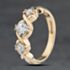 Pre-Owned 9ct Yellow Gold Cubic Zirconia Square Cut Three Stone Ring 41103978