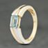 Pre-Owned 9ct Yellow Gold Step Cut Blue Topaz Dress Ring 41104008