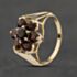 Pre-Owned 9ct Yellow Gold Garnet Flower Cluster Ring 41104046