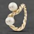 Pre-Owned 9ct Yellow Gold Cultured Pearl Rope Twist Dress Ring 41104067